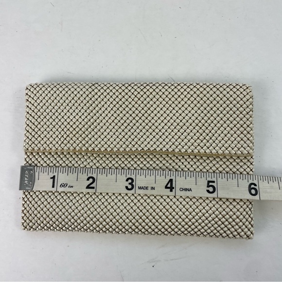 Vintage 1930s Whiting Davis White Mesh Clutch Purse Vintage Envelope Style Purse - Picture 17 of 17
